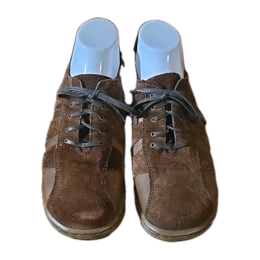 Dansko Folly Brown Suede Leather Oxford Lace Up Comfort Shoes Womans Size 41